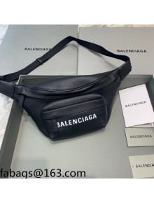 Balenciaga Logo Grained Leather Small Belt Bag Black 2021 2021 10