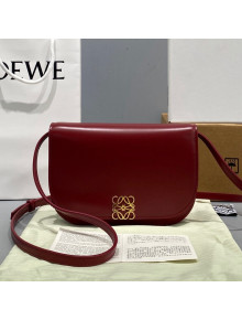 Loewe Goya Accordion/Mini Bag in Silk Calfskin Deep Red 2021