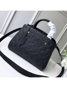 Louis Vuitton Montaigne BB Bag in Monogram Empreinte Embossed Leather M41053 Black 2021