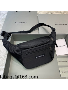 Balenciaga Logo Canvas Belt Bag Black 2021 17