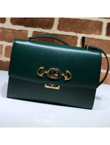 Gucci Zumi Smooth Leather Small Shoulder Bag 576388 Green 2019