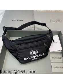 Balenciaga Logo Canvas Belt Bag Black 2021 20