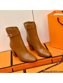 Hermes Saint Germain Ankle Boot Brown 2021 Top Quality (Pure Handmade)