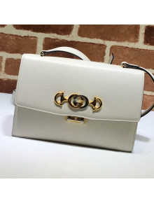 Gucci Zumi Smooth Leather Small Shoulder Bag 576388 White 2019