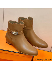 Hermes Neo Ankle Boot Brown 2021 Top Quality (Pure Handmade)