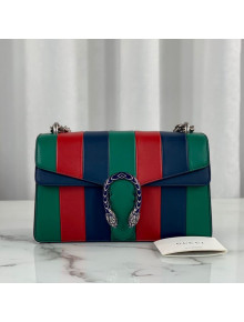 Gucci Dionysus Striped Leather Small Shoulder Bag 400249 Multicolor/Green 2020