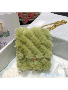 Chanel Shearling Lambskin And Aged Calfskin Mini 2.55 Bag AS1961 Green 2020