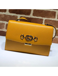 Gucci Zumi Grainy Leather Small Shoulder Bag 576388 Yellow 2019