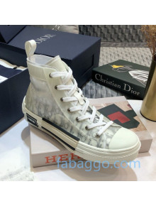 Dior B23 High-top Sneakers in Grey Oblique Canvas 19 2020 (For Women and Men)