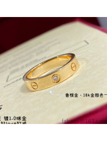 Cartier Love Wedding Band Ring with 1 Crystal Rosy Gold 2022