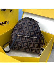 Fendi FF Leather Mini Backpack Brown 2021