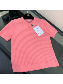 Chanel Knit Short Sweater Pink 2022 031218