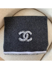 Chanel Cashmere Scarf AA6881 Black/Gray 2020