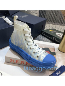 Dior B23 High-top Sneakers in Blue Oblique Canvas 23 2020 (For Women and Men)