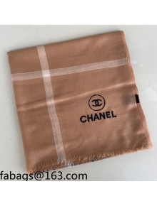 Chanel Cashmere Sqaure Scarf 110x110cm Beige 2021 21100758