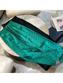 Celine Silk Pants Green/Black 2022 031224