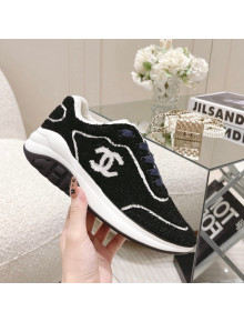 Chanel Shearling Sneakers Black 2021 112270