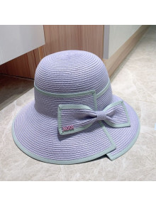 Dior Pastel Straw Bucket Hat Blue 2021
