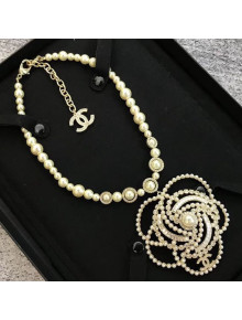 Chanel Camellia Pendant Necklace AB2306 2019
