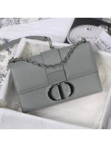 Dior 30 Montaigne CD Chain Bag in Grained Calfskin Gray 2020