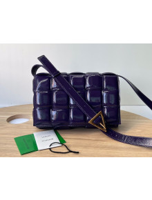 Bottega Veneta Padded Cassette Deerskin Leather Crossbody Messenger Bag Raisin Purple 2022
