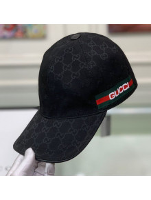 Gucci GG Canvas Baseball Hat with Gucci Band Black 2021