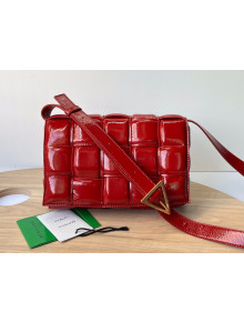 Bottega Veneta Padded Cassette Deerskin Leather Crossbody Messenger Bag Chili Red 2022