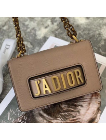 Dior J'Adior Mini Flap Chain Bag in Palm Grained Leather Beige 2019