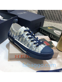 Dior B23 Low-top Sneakers in Navy Blue Oblique Canvas 38 2020 (For Women and Men)