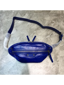 Balenciaga Crinkled Leather Belt Bag Blue 2021 2021 07