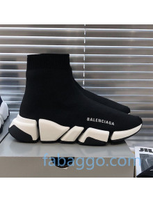 Balenciaga Speed 2.0 Knit Sock Boot Sneakers Black/White 2020 (For Women and Men)