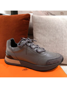 Hermes Patchwork Sneakers Grey 2021 05 (For Women and Men)