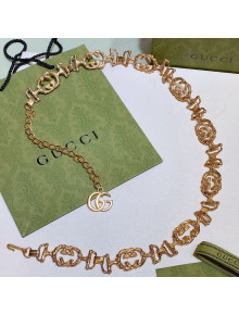Gucci Interlocking GG Chain Belt Gold 2021