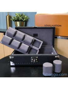 Louis Vuitton Taiga Leather 8 Watch Case M58502 Black/Grey 2021