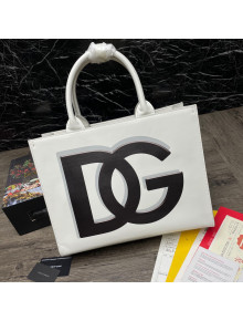 Dolce & Gabbana DG Beatrice Calfskin Tote Bag Black/White 2021
