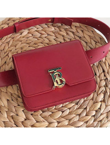Burberry Leather TB Buckle Belt Bag Red 2019