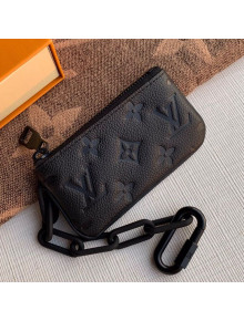 Louis Vuitton Monogram Empreinte Leather Key Pouch M67452 Black 2019