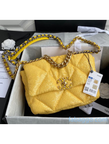 Chanel Sequins Chanel 19 Small Flap Bag AS1160 Yellow 2020