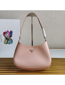 Prada Cleo Brushed Leather Hobo Bag 1BC499 Pink 2021