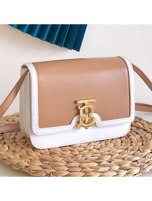 Burberry Small Leather TB Bag Camel/White 2019