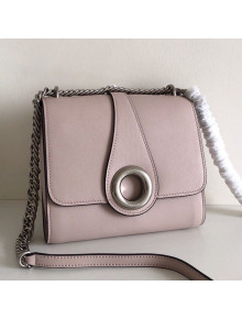 Burberry Small Leather Round Ring Shoulder Bag Pink 2019