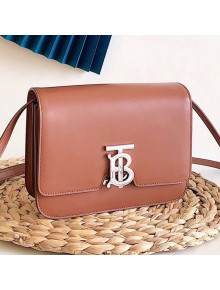 Burberry Small Leather TB Bag Malt Brown 2019