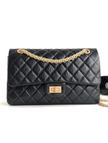 Chanel Aged Calfskin 2.55 Reissue Small Size 225 Black 2018(Vintage Gold-tone Metal)