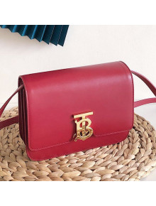 Burberry Small Leather TB Bag Red 2019