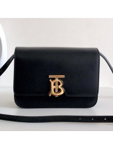 Burberry Small Leather TB Bag Black/Gold 2019