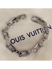 Louis Vuitton Monogram Silver Chain Bracelet M68242 2019