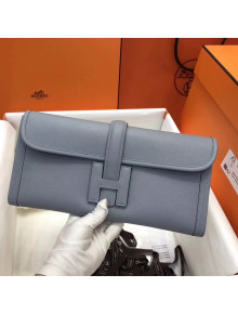 Hermes Jige Elan 29 Epsom Leather Clutch Bag Pale Blue 2019