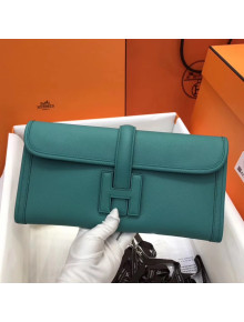 Hermes Jige Elan 29 Epsom Leather Clutch Bag Turquoise 2019