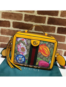 Gucci Ophidia GG Flora Small Shoulder Bag 550622 Yellow 2019