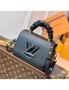 Louis Vuitton Twist PM Top Handle Shoulder Bag in Taurillon Leather M58571 Black 2021